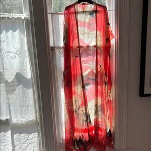 Kimono with Bird Print